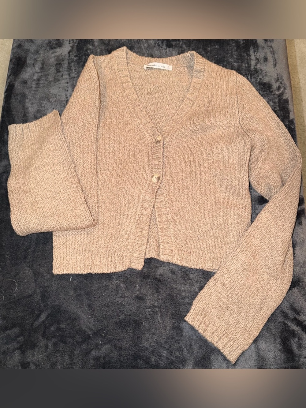 Abercrombie & Fitch Textural Cardigan in Brown Size Small - Picture 11 of 12